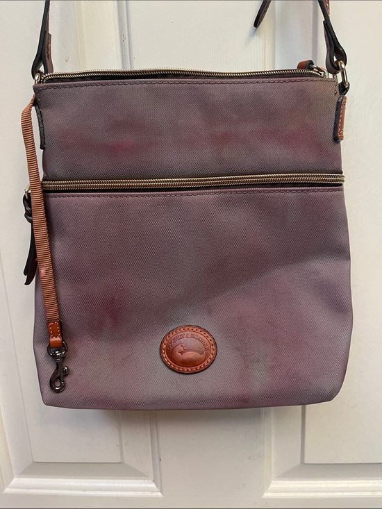 Dooney & Bourke Handbags - Dooney & Bourke Grey Nylon Crossbody Bag DAMAGED